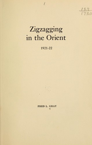 Zigzagging in the Orient, 1921-22
