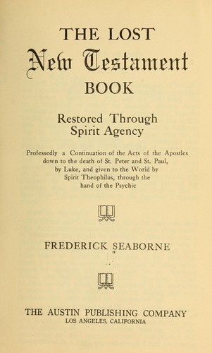 The lost New Testament book
