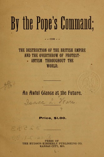 By the Pope's command
