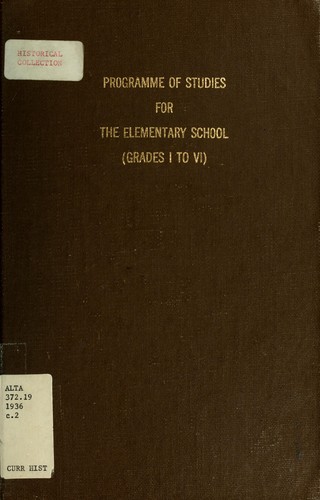 Programme of studies for the elementary school