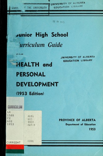 Junior high school curriculum guide for health and personal development