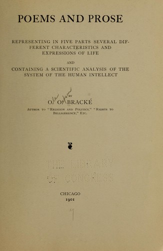 Poems and prose, representing in five parts several different characteristics and expressions of life
