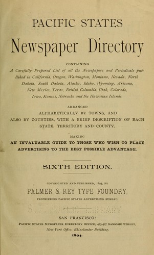 Pacific states newspaper directory