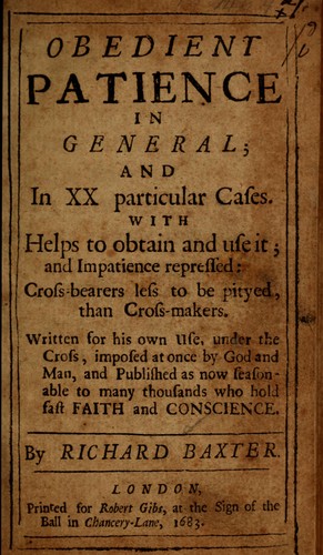 Obedient patience in general