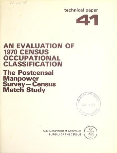 An evaluation of 1970 census occupational classification