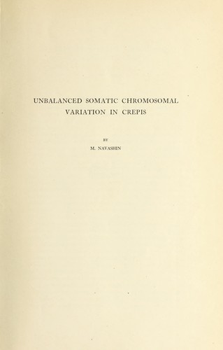 Unbalanced somatic chromosomal variation in Crepis
