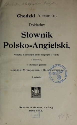Dokładny słownik polsko-angielski