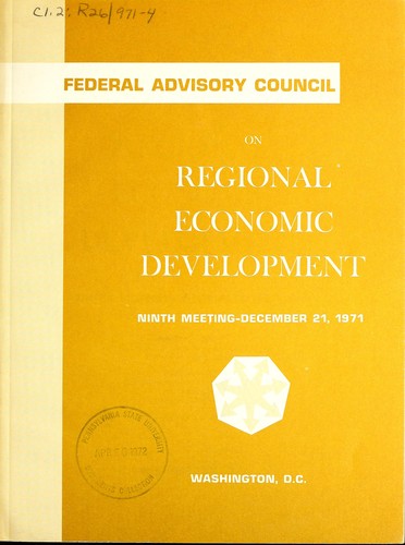 Federal Advisory Council on Regional Economic Development