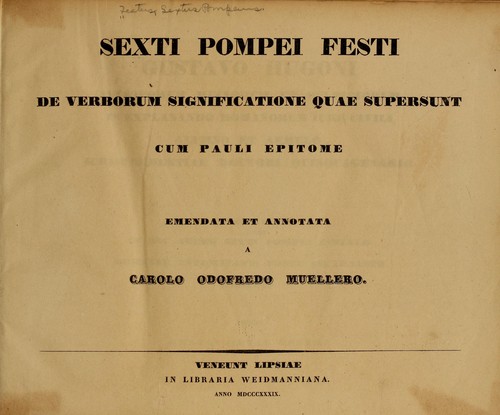 De verborum significatione quae supersunt