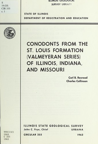 Conodonts from the St. Louis formation (Valmeyeran series) of Illinois, Indiana, and Missouri