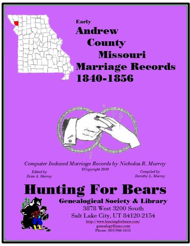 Early Andrew County Missouri Marriage Index 1840-1856