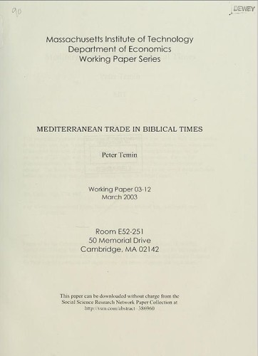 Mediterranean trade in biblical times