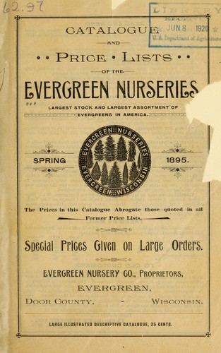 Catalogue and price lists of the Evergreen Nurseries