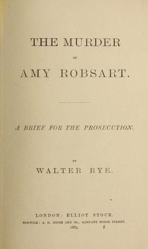 The murder of Amy Robsart