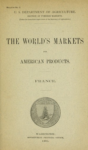 World's markets for American products