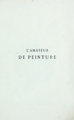 L'amateur de peinture