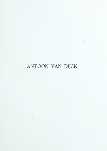 Vijftig meesterwerken van Antoon Van Dijck