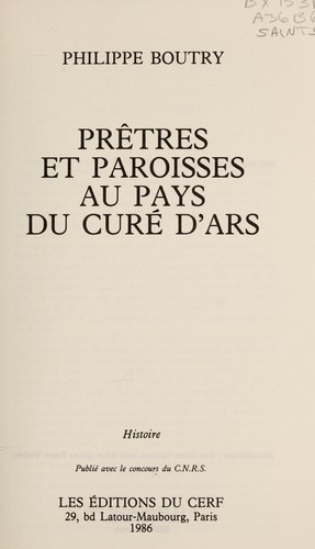 Prêtres et paroisses au pays du Curé d'Ars