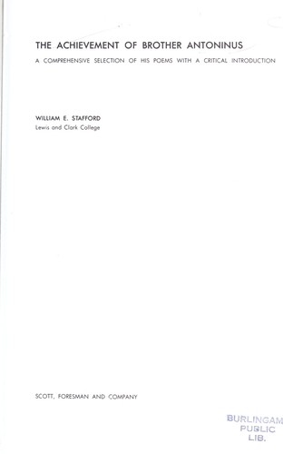 The achievement of Brother Antoninus