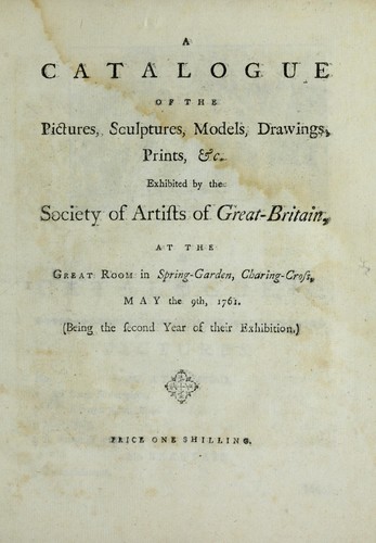 A catalogue of the pictures, sculptures, models, drawings, prints, &c