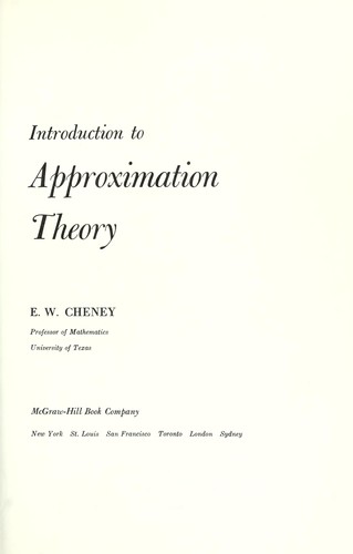 Introduction to approximation theory