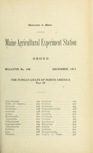 The fungus gnats of North America, part III