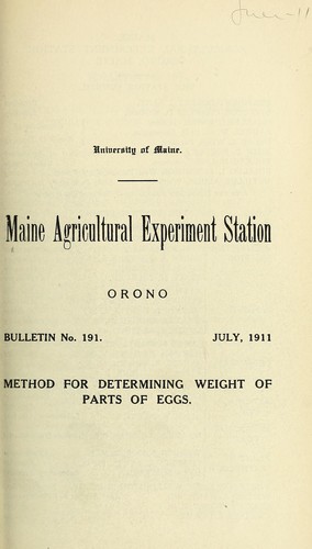Method for determining weight of parts of eggs