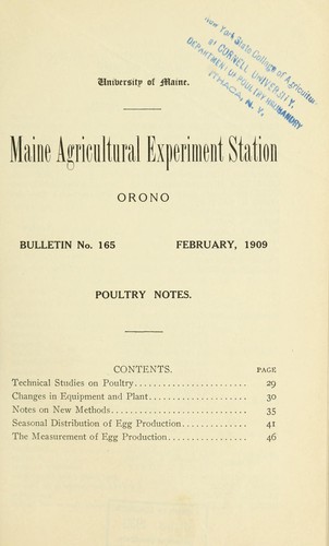 Poultry notes