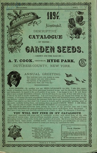 Illustrated, descriptive catalogue of tested garden seeds