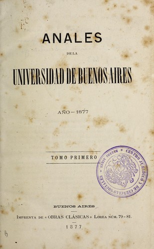 Noticias histo ricas sobre el ori gen y desarrollo de la ensen anza pu blica superior en Buenos Aires