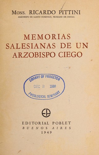 Memorias salesianas de un arzobispo ciego