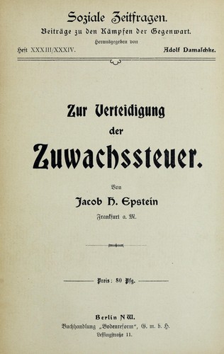 Zur Verteidigung der Zuwachssteuer