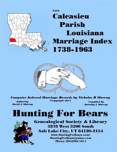 Calcasieu Par LA Marriage Index 1910-1915