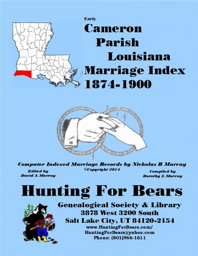 Cameron Par LA Marriage Index 1874-1900