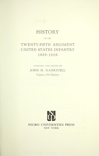 History of the Twenty-fifth Regiment