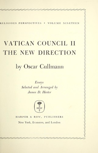Vatican Council II; the new direction