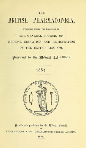 The British pharmacop©℗ia 1885