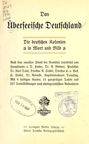 Das Überseeische Deutschland
