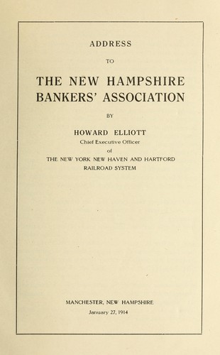 Address to the New Hampshire Bankers' Association