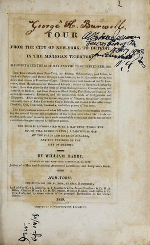 A tour from the city of New-York, to Detroit, in the Michigan Territory