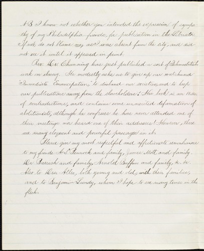[Copy of letter to] Esteemed friend Shipley
