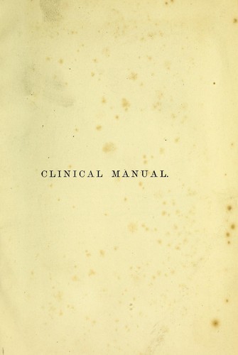 Clinical manual for the study of medical cases