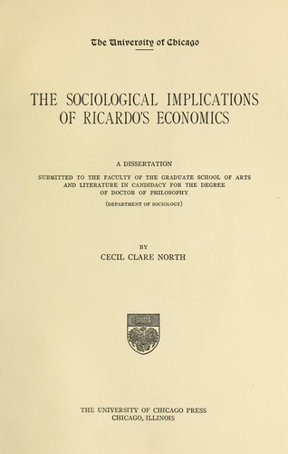 The sociological implications of Ricardo's economics
