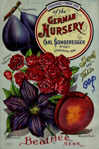 Catalogue and price list of the German Nursery