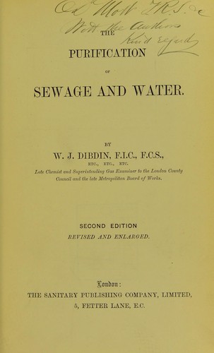 The purification of sewage and water