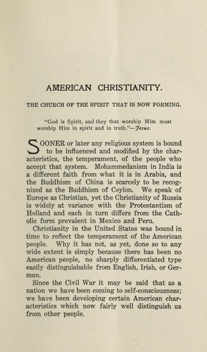 American Christianity