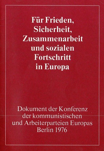Für Frieden, Sicherheit, Zusammenarbeit und sozialen Fortschritt in Europa