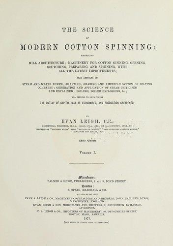The science of modern cotton spinning