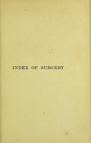 An index of surgery