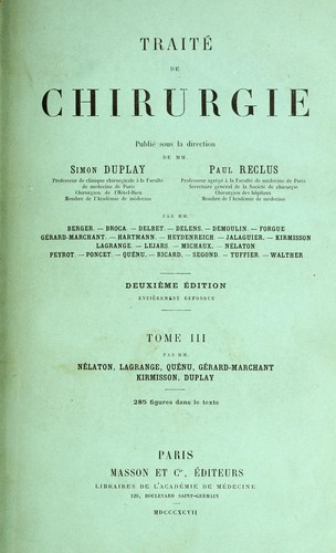 Trait©♭ de chirurgie
